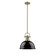 Duncan One Light Pendant in Aged Brass (62|3604-L AB-BK)