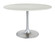 Gotham Dining Table in White, Silver (339|109444)