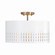 Dash Three Light Dual Mount Semi Flush/Pendant in Aged Brass and White (65|250231AW)