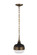 Cadence One Light Pendant in Dark Antique Brass / Matte Black (1|P1282DAB/MB)