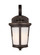 Eddington One Light Outdoor Wall Lantern in Antique Bronze (1|8519301EN3-71)