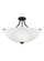 Geary Four Light Semi-Flush Convertible Pendant in Bronze (1|7716504EN3-710)