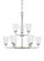 Kerrville Nine Light Chandelier in Brushed Nickel (1|3115209-962)