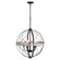 Montclare Five Light Pendant in Textured Black and White Ash (63|P0355)