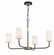 Niles Four Light Chandelier in Black Forged / Modern Gold (60|NIL-70015-BF-MG)