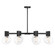 Wright Eight Light Chandelier in Matte Black (51|1-3074-8-89)