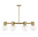 Wright Eight Light Chandelier in Warm Brass (51|1-3074-8-322)