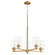 Veno Five Light Chandelier in Aged Brass (19|658-5-80)