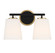 Two Light Bathroom Vanity in Matte Black and Natural Brass (446|M80077MBKNB)