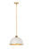 Landry One Light Pendant in Matte White + Rubbed Brass (224|1004P14-MW-RB)