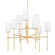 River Nine Light Chandelier in Vintage Gold Leaf (67|F8834-VGL)
