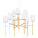 River Nine Light Chandelier in Vintage Gold Leaf (67|F8834-VGL)