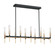 Flambeau LED Linear Chandelier in Black / Antique Brass (16|16127CLBKAB)