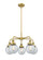 Ballston Urban Five Light Chandelier in Brushed Brass (405|916-5CR-BB-G204-6)