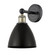 Edison One Light Wall Sconce in Black Antique Brass (405|616-1W-BAB-MBD-75-BK)