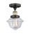 Edison One Light Semi-Flush Mount in Black Antique Brass (405|616-1F-BAB-G532)