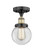 Edison One Light Semi-Flush Mount in Black Antique Brass (405|616-1F-BAB-G202-6)