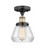 Edison One Light Semi-Flush Mount in Black Antique Brass (405|616-1F-BAB-G172)