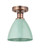 Edison One Light Semi-Flush Mount in Antique Copper (405|616-1F-AC-MBD-75-SF)