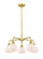 Ballston Five Light Chandelier in Satin Gold (405|516-5CR-SG-G91)