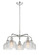 Downtown Urban Five Light Chandelier in Polished Chrome (405|516-5CR-PC-G412)