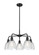 Ballston Five Light Chandelier in Matte Black (405|516-5CR-BK-G382)