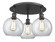 Ballston Three Light Flush Mount in Matte Black (405|516-3C-BK-G122-8)