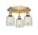 Ballston Three Light Semi-Flush Mount in Brushed Brass (405|516-3C-BB-G259)