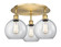 Ballston Three Light Flush Mount in Brushed Brass (405|516-3C-BB-G122-8)