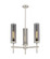 Downtown Urban Three Light Pendant in Satin Nickel (405|471-3CR-SN-G471-12SM)