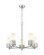 Downtown Urban Five Light Chandelier in Satin Nickel (405|428-5CR-SN-G428-7WH)