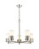 Downtown Urban LED Chandelier in Polished Nickel (405|428-5CR-PN-G428-7WH)