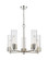 Downtown Urban Five Light Chandelier in Polished Nickel (405|428-5CR-PN-G428-12CL)