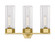Downtown Urban LED Bath Vanity in Brushed Brass (405|427-3W-BB-G427-14WH)