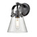 Downtown Urban One Light Wall Sconce in Matte Black (405|423-1W-BK-G411-6SDY)