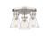 Downtown Urban Three Light Semi-Flush Mount in Satin Nickel (405|411-3F-SN-G411-7CL)