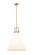 Downtown Urban One Light Pendant in Brushed Brass (405|411-1SL-BB-G411-18WH)