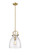 Downtown Urban One Light Pendant in Brushed Brass (405|410-1SM-BB-G412-10SDY)