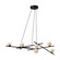 Amara LED Chandelier in Black/Glossy Opal Glass (347|CH89854-BK/GO)