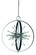 Nucleus Eight Light Chandelier in Brushed Nickel with Matte Black Accents (8|L1108 BN/MBLACK)