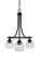 Paramount Three Light Chandelier in Matte Black (200|3413-MB-4102)