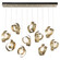 Riza LED Pendant in Modern Brass (39|131208-SKT-LONG-86-GG0711)