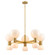 Lillooet Eight Light Chandelier in Brass And True Opal Glass (214|DVP49424BR-TO)