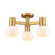 Lillooet Three Light Semi-Flush Mount in Brass With True Opal Glass (214|DVP49412BR-TO)