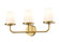 Kanata Three Light Vanity in Brass With Half Opal Glass (214|DVP48043BR-OP)