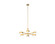 Northen Marches Six Light Pendant in Brass With Half Opal Glass (214|DVP45426BR-OP)