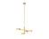 Northen Marches Four Light Pendant in Brass With Half Opal Glass (214|DVP45424BR-OP)