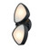 Northen Marches Two Light Wall Sconce in Ebony With Half Opal Glass (214|DVP45401EB-OP)