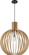 Nahanni Park One Light Pendant in Black With Natural Wood Shade (214|DVP42621BK-NW)