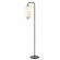 Mount Pearl One Light Floor Lamp in Graphite With Ribbed Half Opal Glass (214|DVP40016GR-RIO)